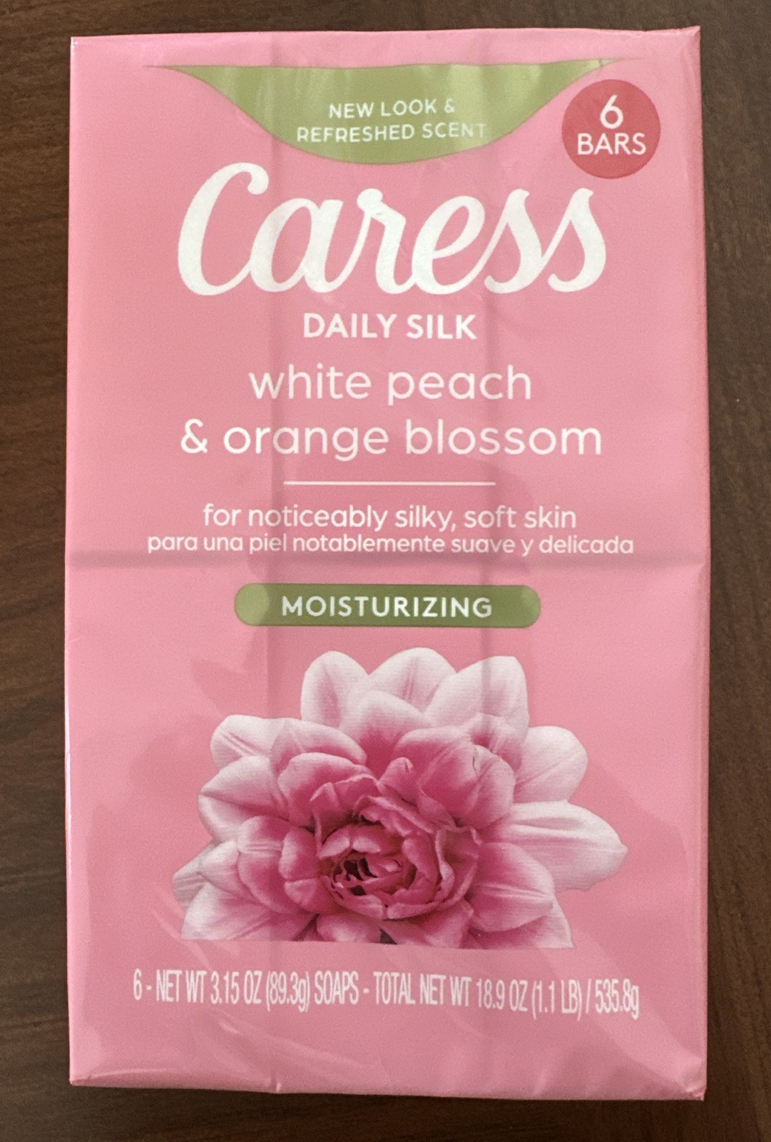 CARESS Daily Silk White Peach & Orange Blossom Moisturizing Soap Bars (6 Bars)