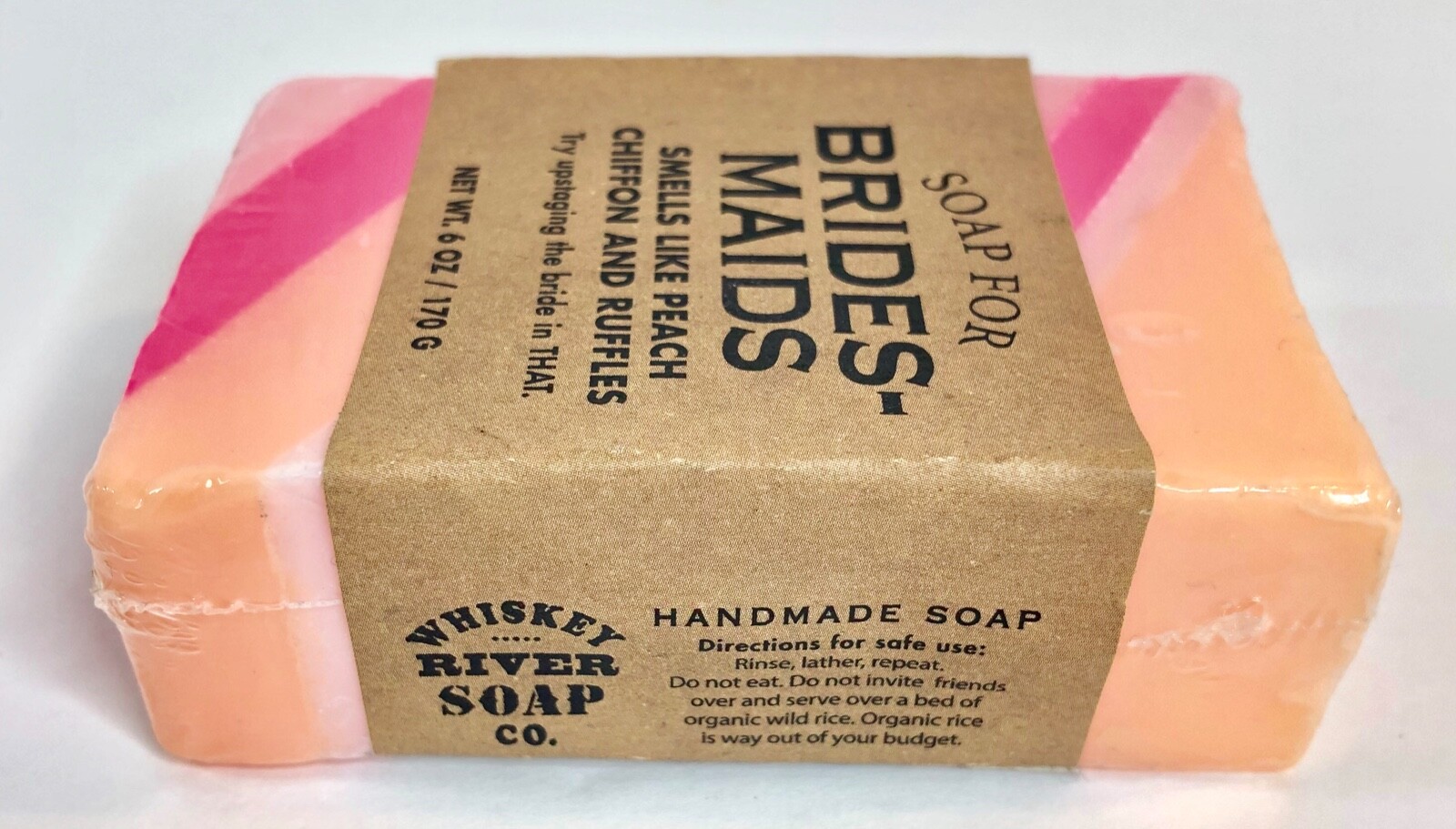 Whiskey River Soap Co Bridesmaids Soap 6 oz Peach Chiffon Scented