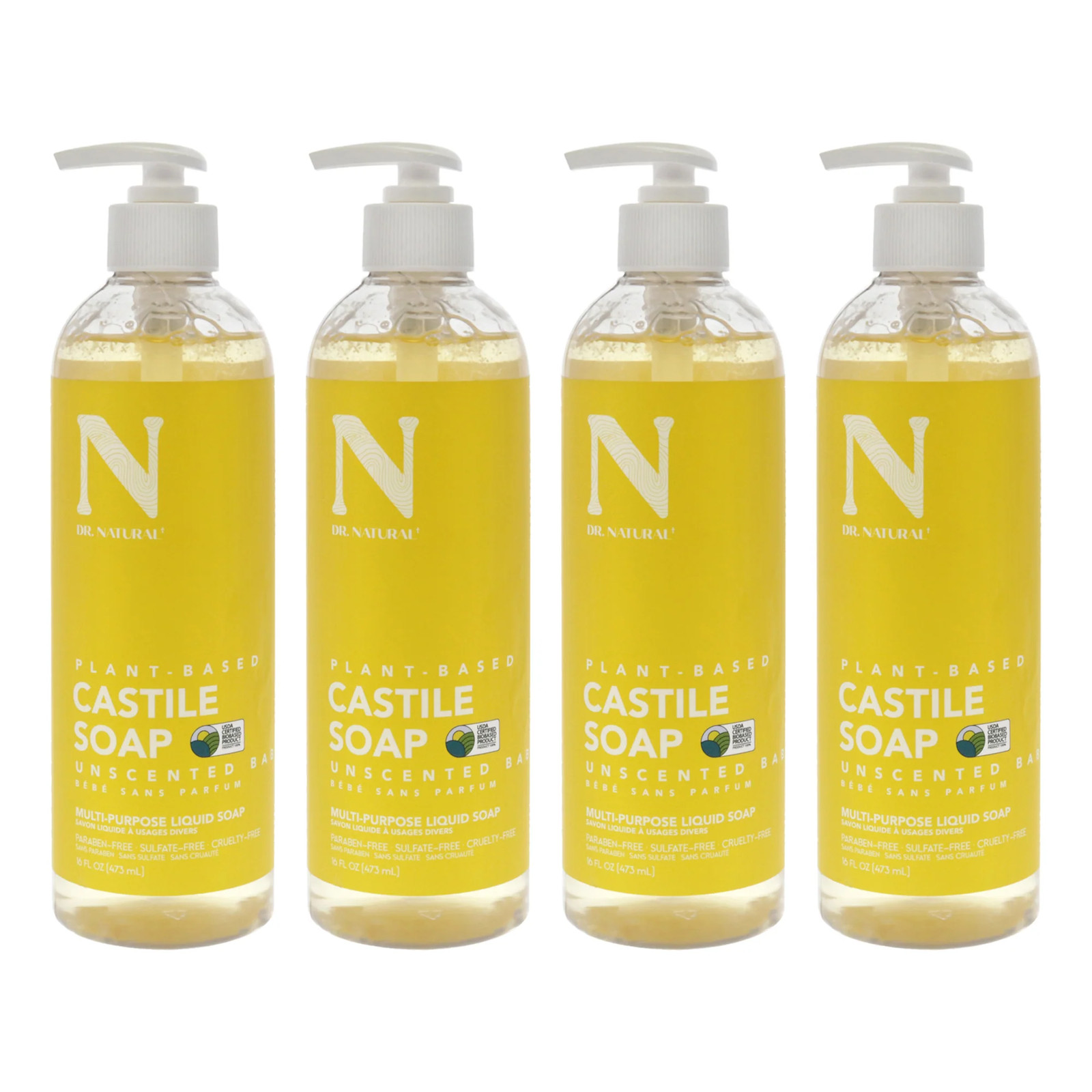 Dr. Natural Castile Liquid Soap – Unscented Baby by Dr. Natural for Unisex – …