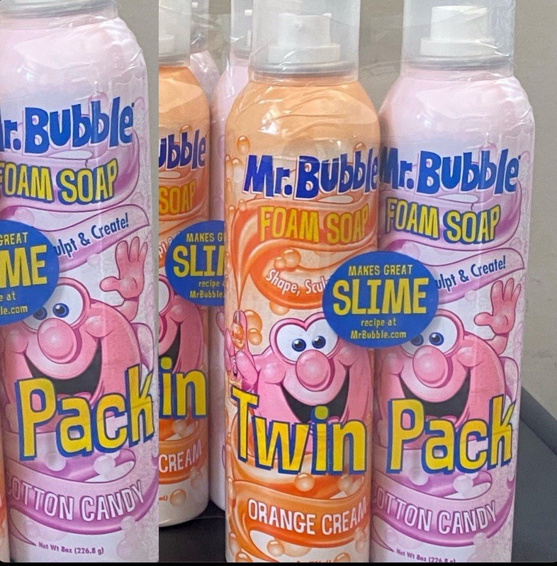 RARE Mr. Bubble Foam Soap Twin Pack – Orange Cream & Cotton Candy – DISCONTINUED