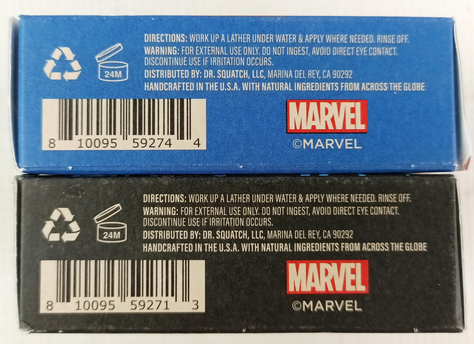 Dr Squatch MARVEL Mens Natural Soap x2 Liberty Lather Divine Storm Superheroes