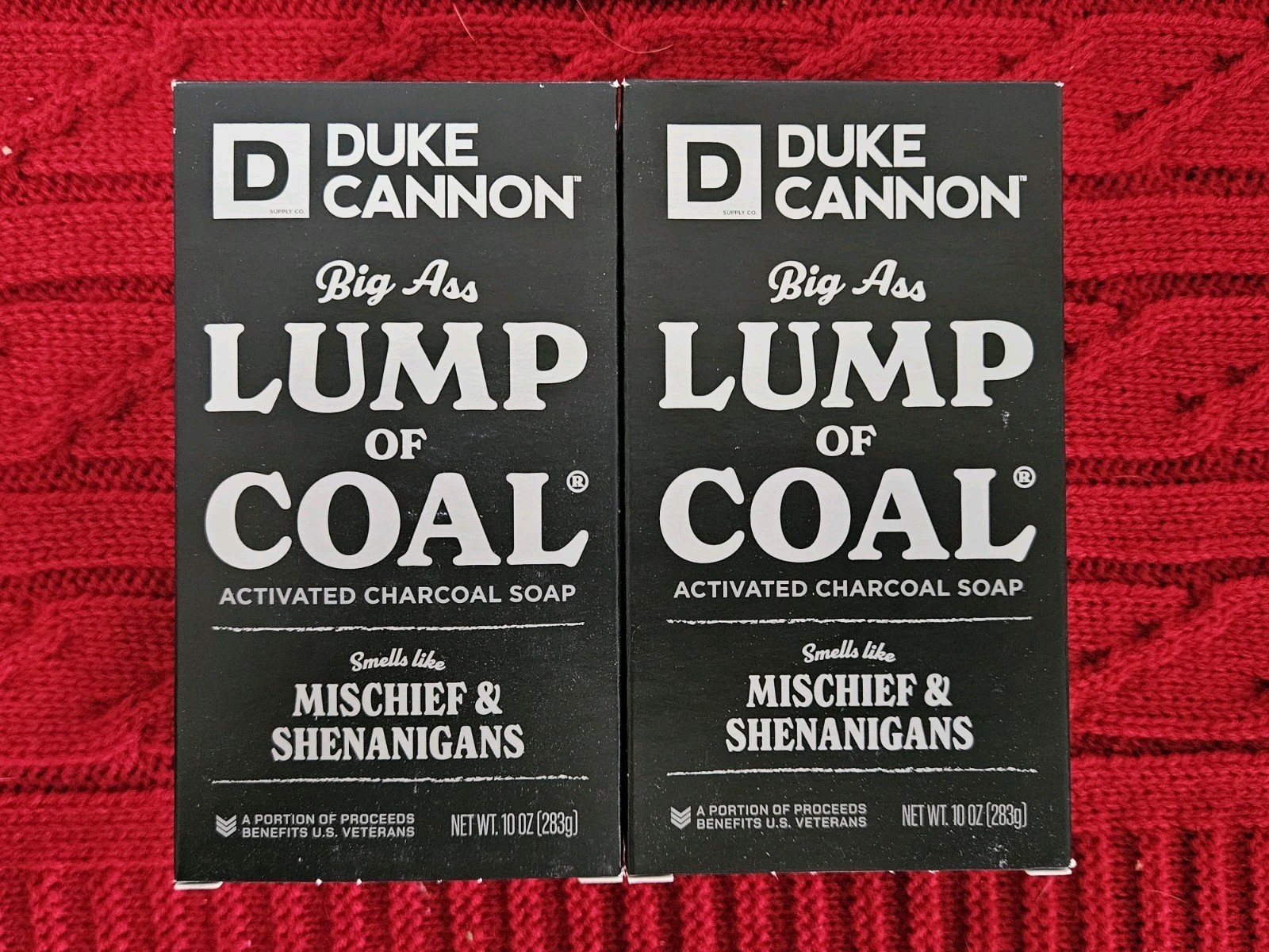 NEW! Duke Cannon Big Ass Lump Of Coal Activated Charcoal Soap – 10oz Lot Of 2