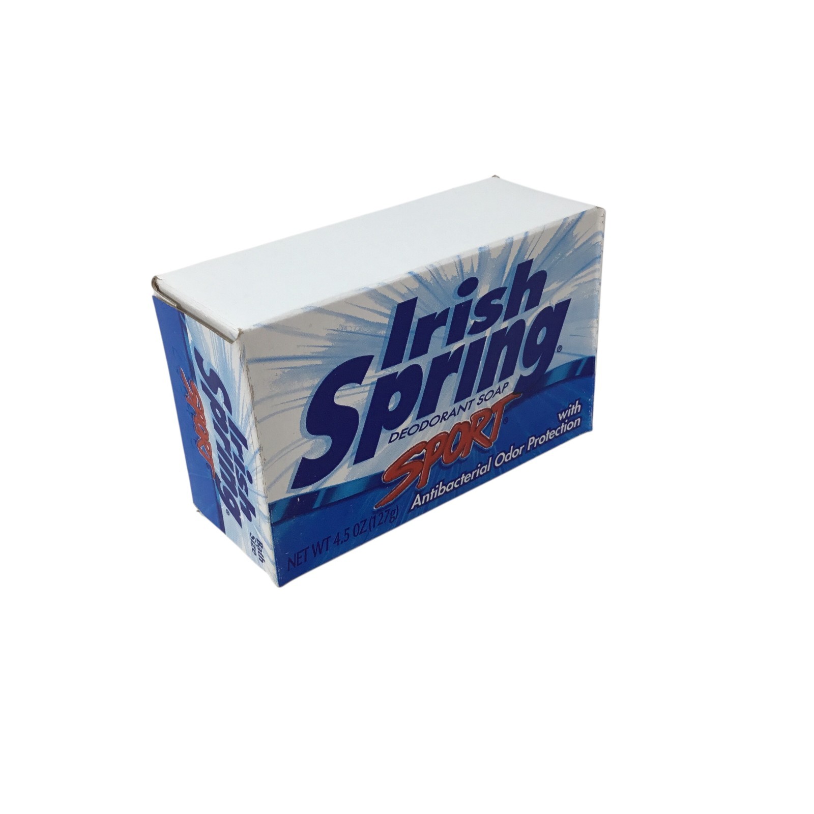 Irish Spring Sport Soap Vtg NIB 4.5 oz Bath Size Bar NOS Deodorant Sealed