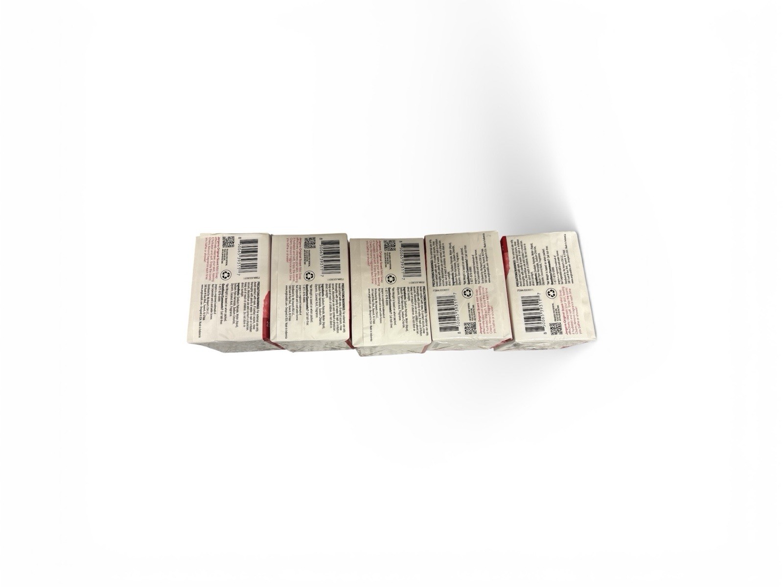 5 Packs (10Bars Total) Jergens Cherry Almond Mild Soap Original Scent,