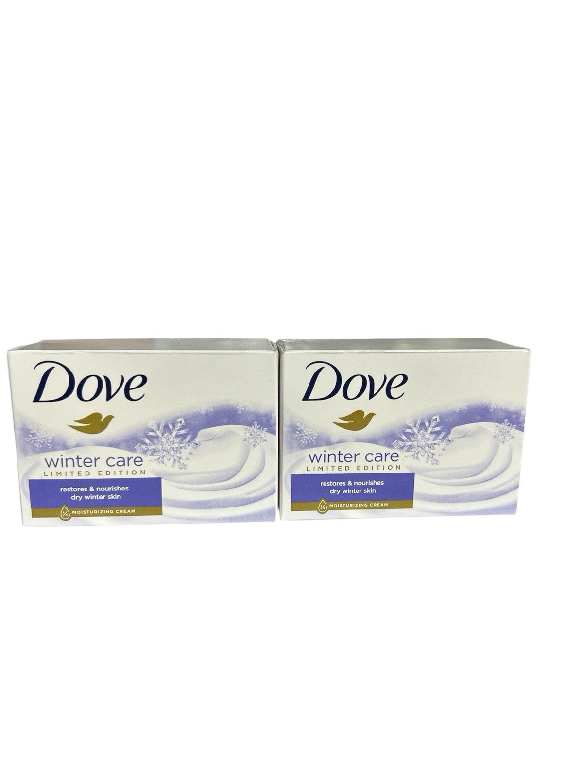 2 Bars Dove WINTER CARE Limited Edition Beauty Bar Soap 4 oz Each New