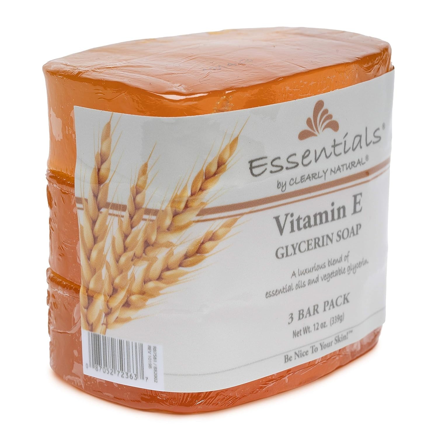 Gentle Unscented Glycerin Soap with Vitamin E – Hydrating 3 Count for Dry Skin