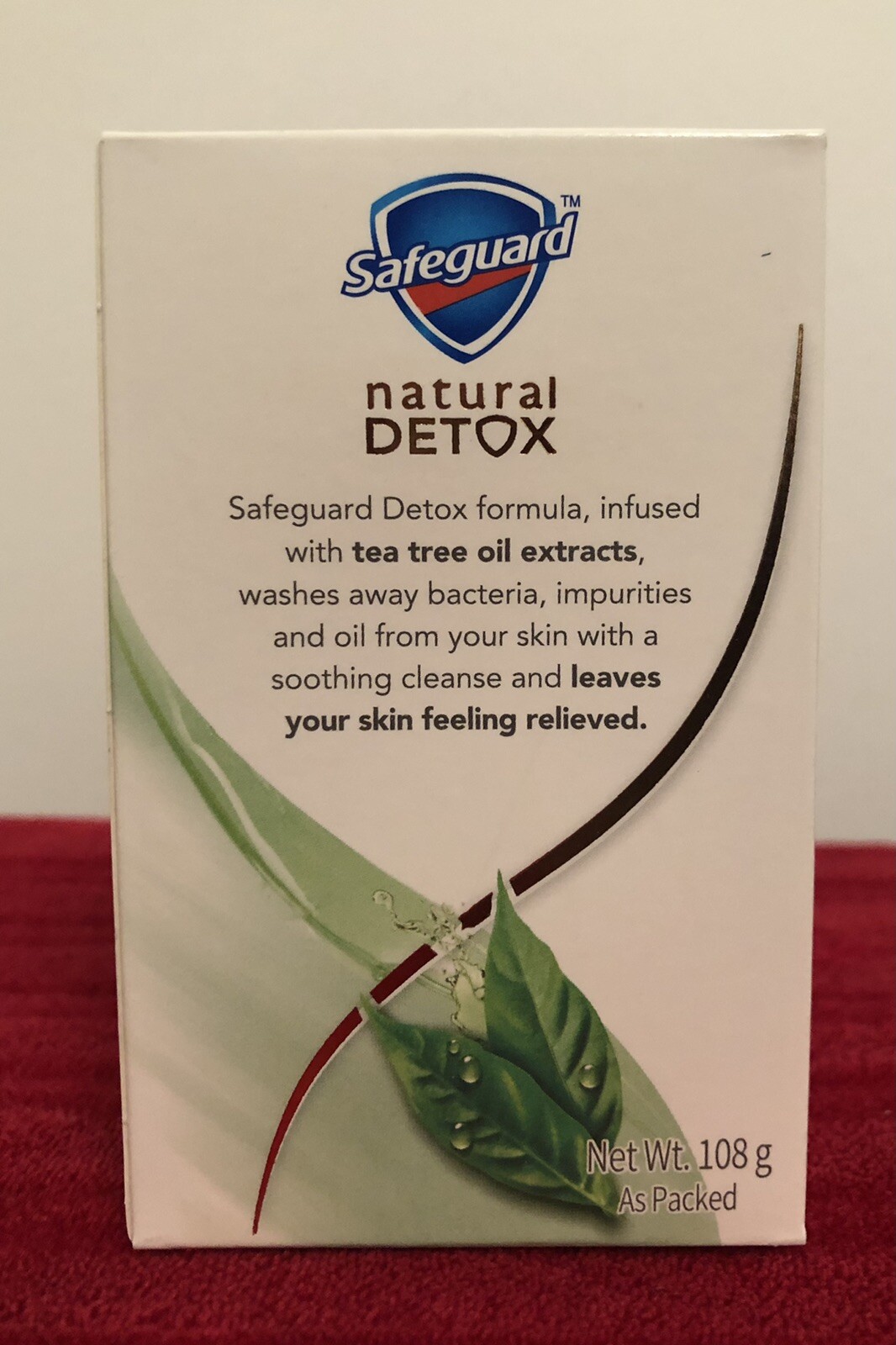 1- Safeguard Natural Detox Soap 108g Tea Tree