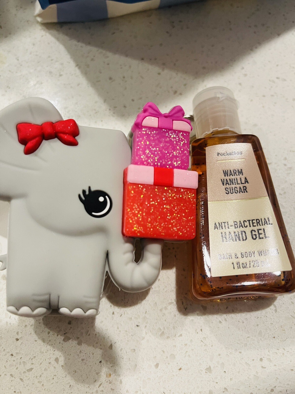 New Bath & Body Works Pocket Bac Holder Elephant Plain With Sanitizer Gel