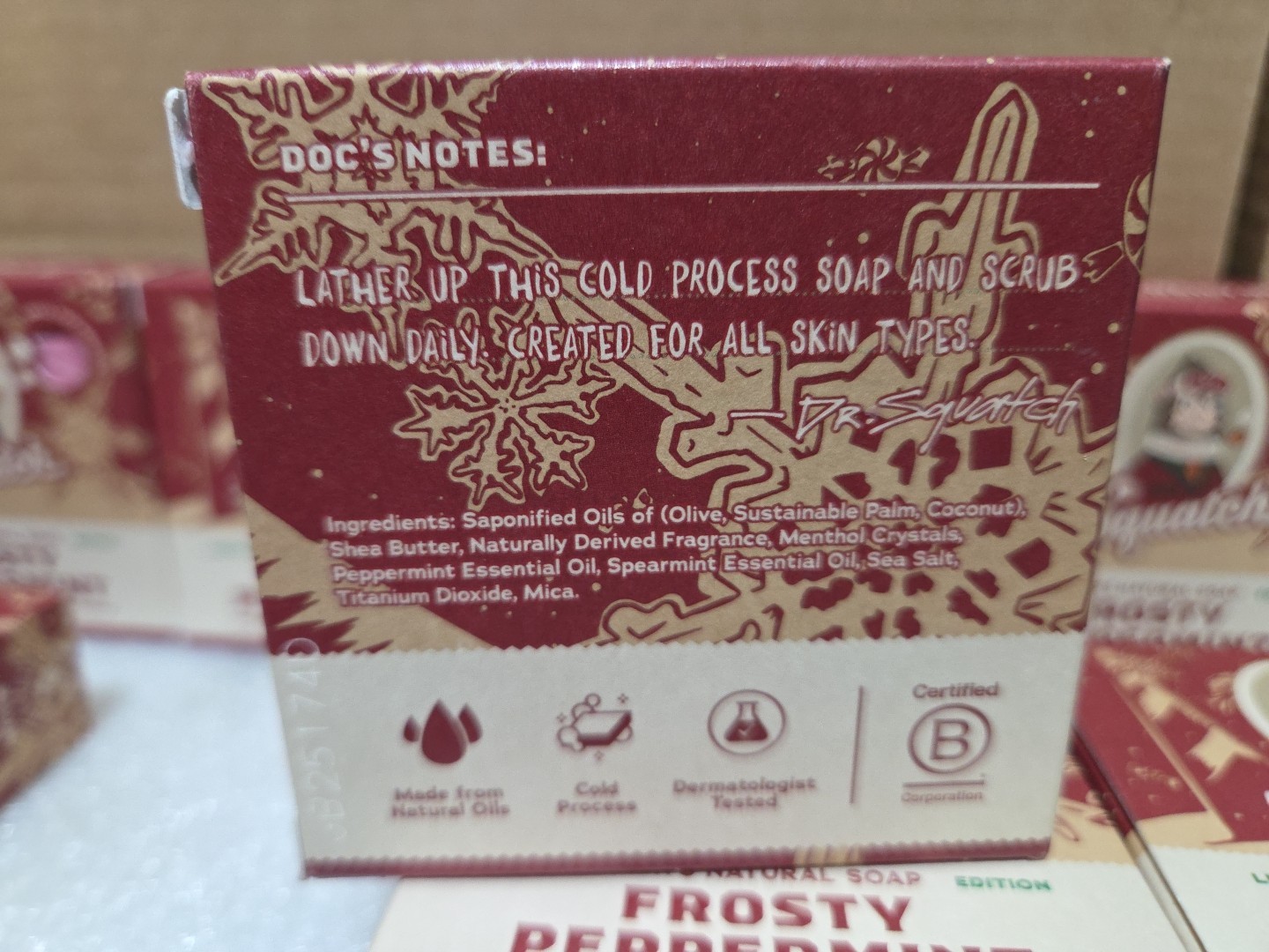 Lot of 10 Dr. Squatch Limited Edition Frosty Peppermint Bars Men’s Natural Soap