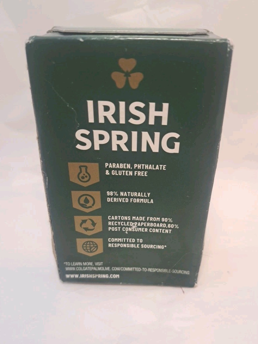 Irish Spring Original Clean 12HR Fresh Deodorant Soap 4.5 oz/127g-NEW SEALED