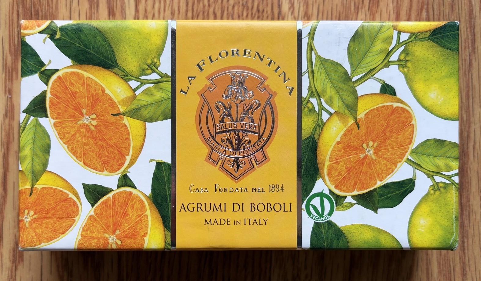 Boxed Soap La Florentina Italy Boboli Citrus Sealed 2 Rd Sculpted 4ozBars Agrumi