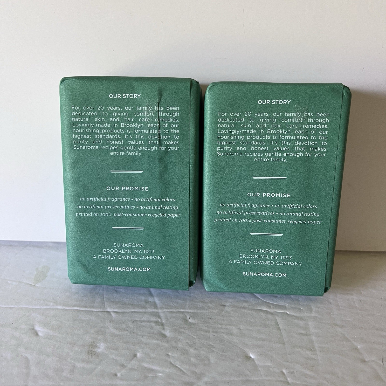 NIP Sunaroma Soap 2 Eucalyptus with Tea Tree Oil 8oz Stress Relief Body Bars