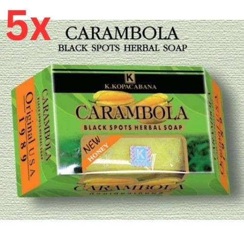 5 x Carambola Honey Star Fruit Soap Face & Body Bar 120g