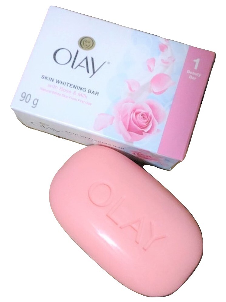 Olay Skin Whitening and Exfoliating Bar with Rose & Milk 90g