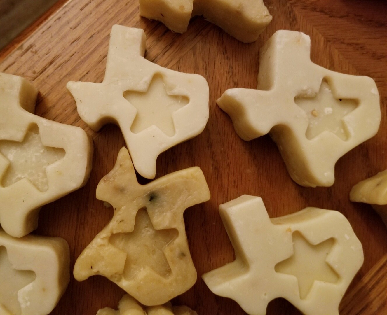 Handmade soap- organic ingredients- turkeys, swirls, houses, flowers, TX