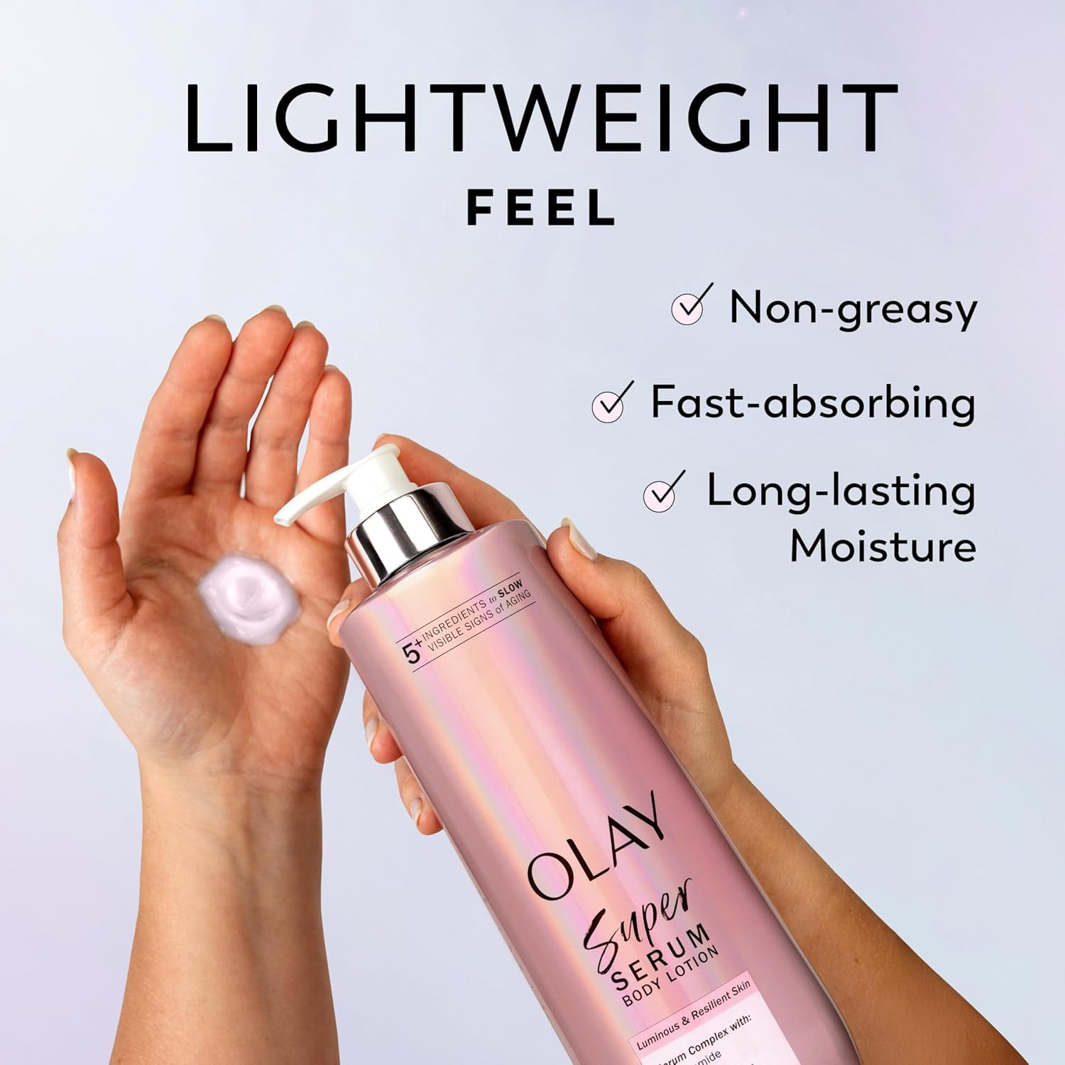 Olay Super Serum Hand & Body Lotion for Dry Skin, 24Hr Long Lasting Hydration, 5