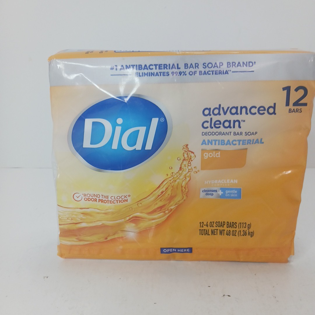 12 Dial Bar Gold Antibacterial Deodorant Soap For Healthy Skin 4OZ/113g (48oz)