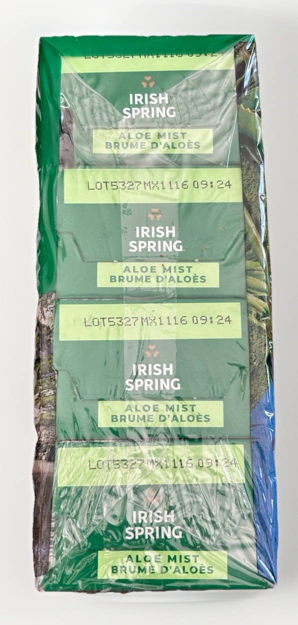 8 Pack Irish Spring Aloe Mist Bar Soap Deodorant Soap 12 Hour Fresh 3.7 oz Bars
