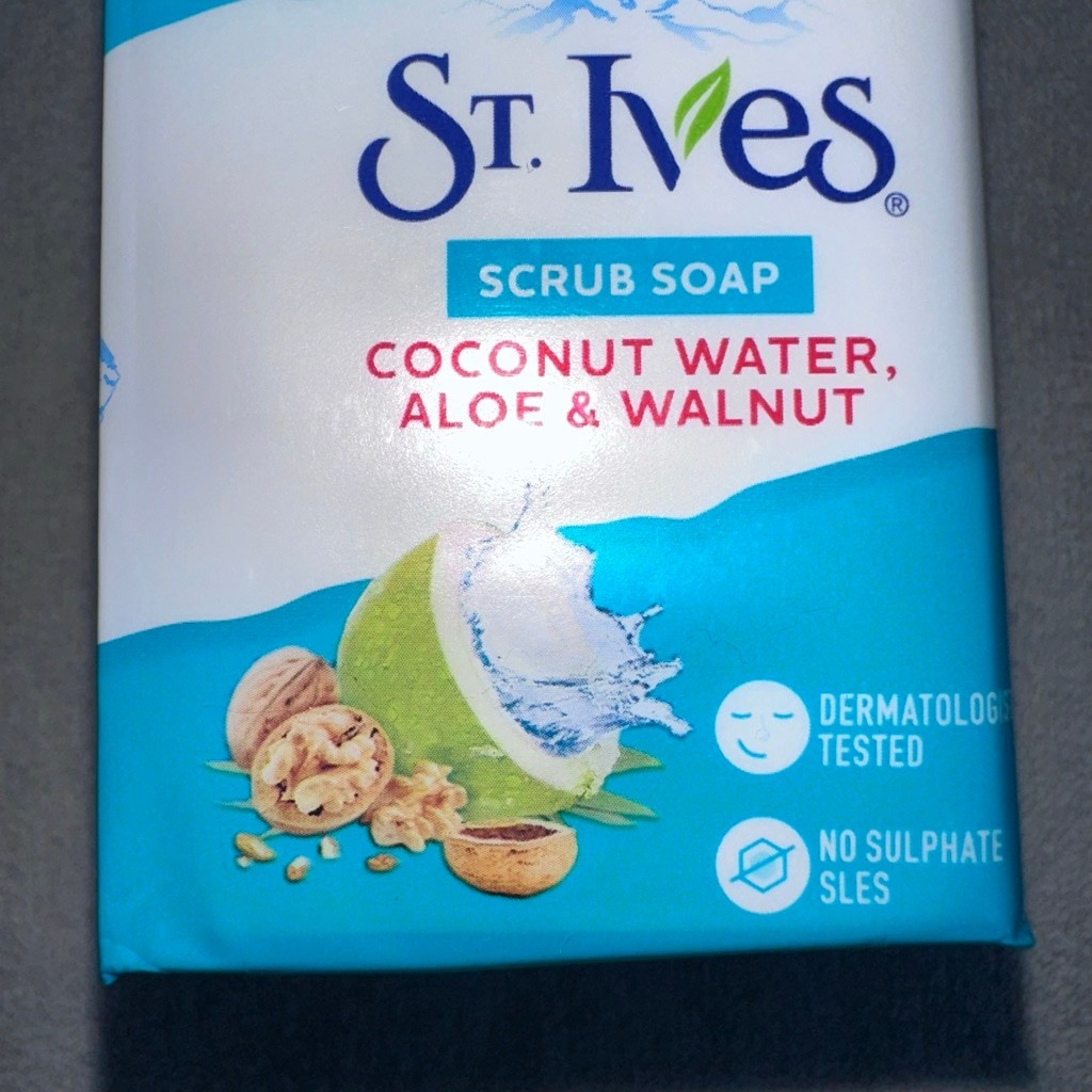 New St Ives Coconut Water Aloe & Walnut Scrub Soap Value Pack 3.5oz Bars – 4Pk