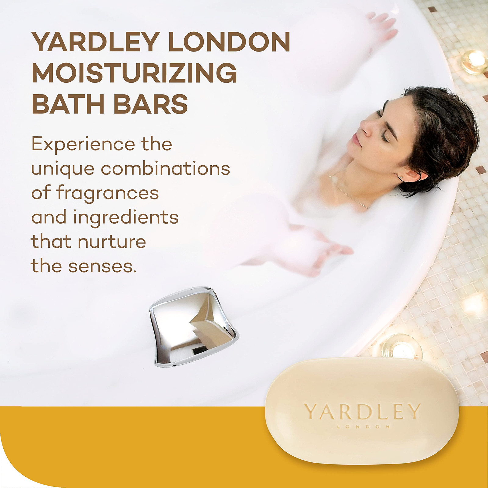 Yardley London Lemon Verbena Moisturizing Soap Bar with Shea Butter 4.25 oz