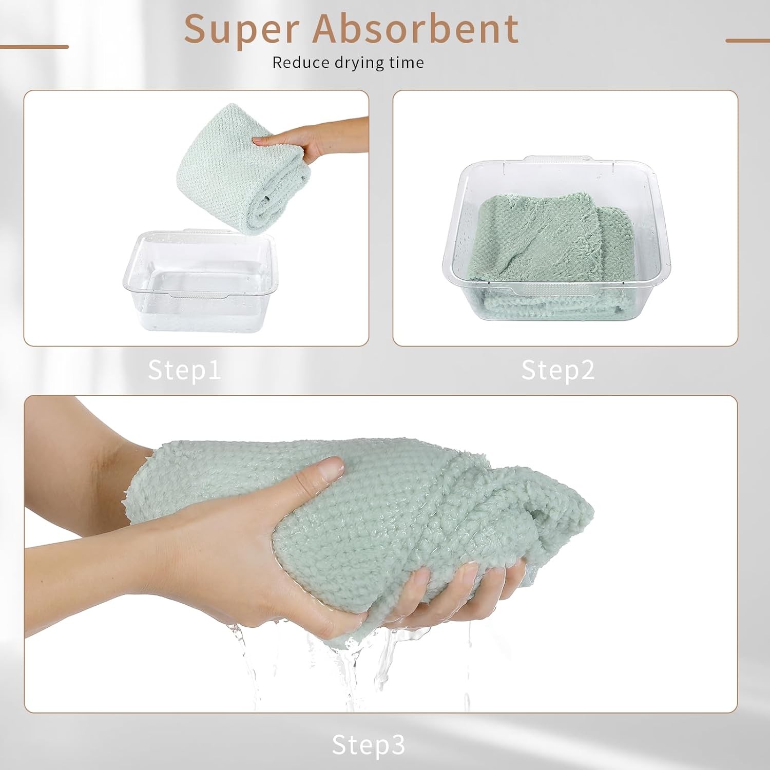 Microfiber Hair Towel Quick Dry 40.00 x 20.00, Lotus Root Pink