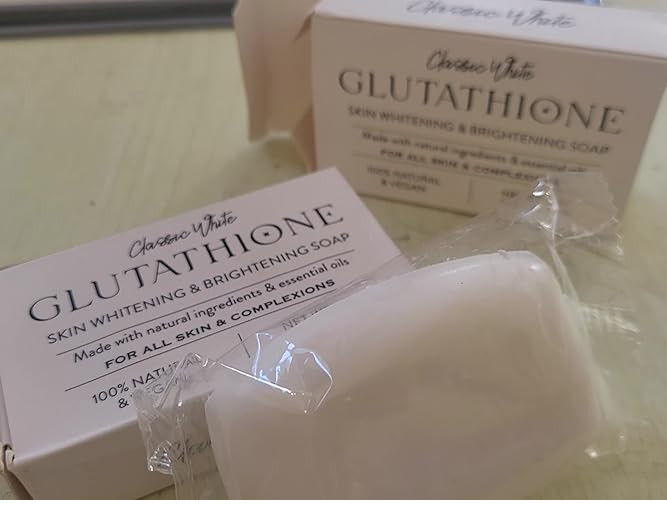 Glutathione Skin Whitening & Brightening Soap Anti-Aging Natural & Vegan 75g 4pk