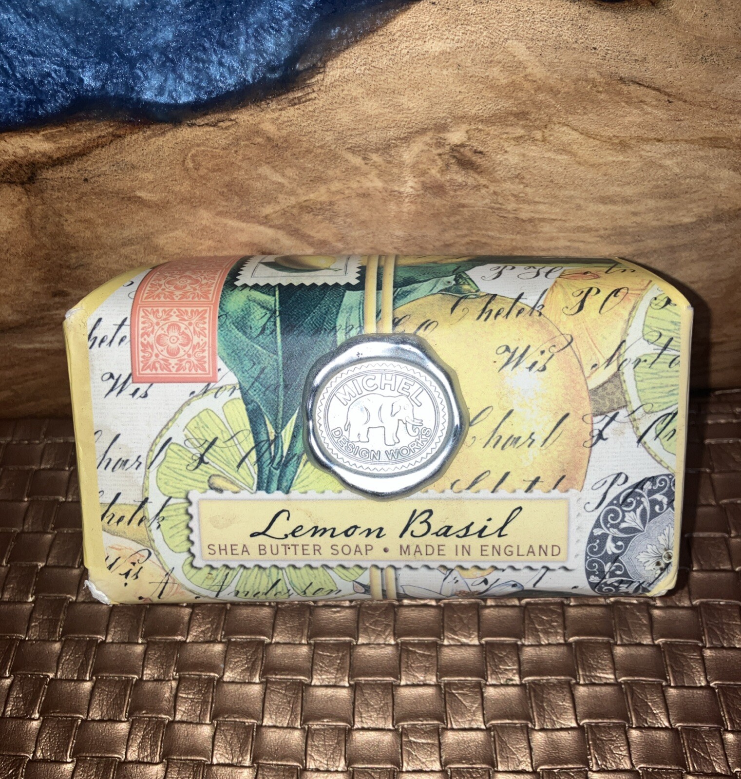 Michel Design Works ~ Lemon Basil ~ Large Bath Bar Soap 7.3 oz.
