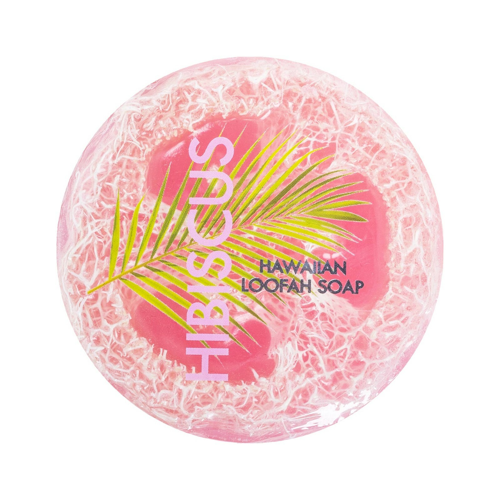 Maui Soap Co Loofah Soap – Hibiscus with Sea Salt & Kukui Oil