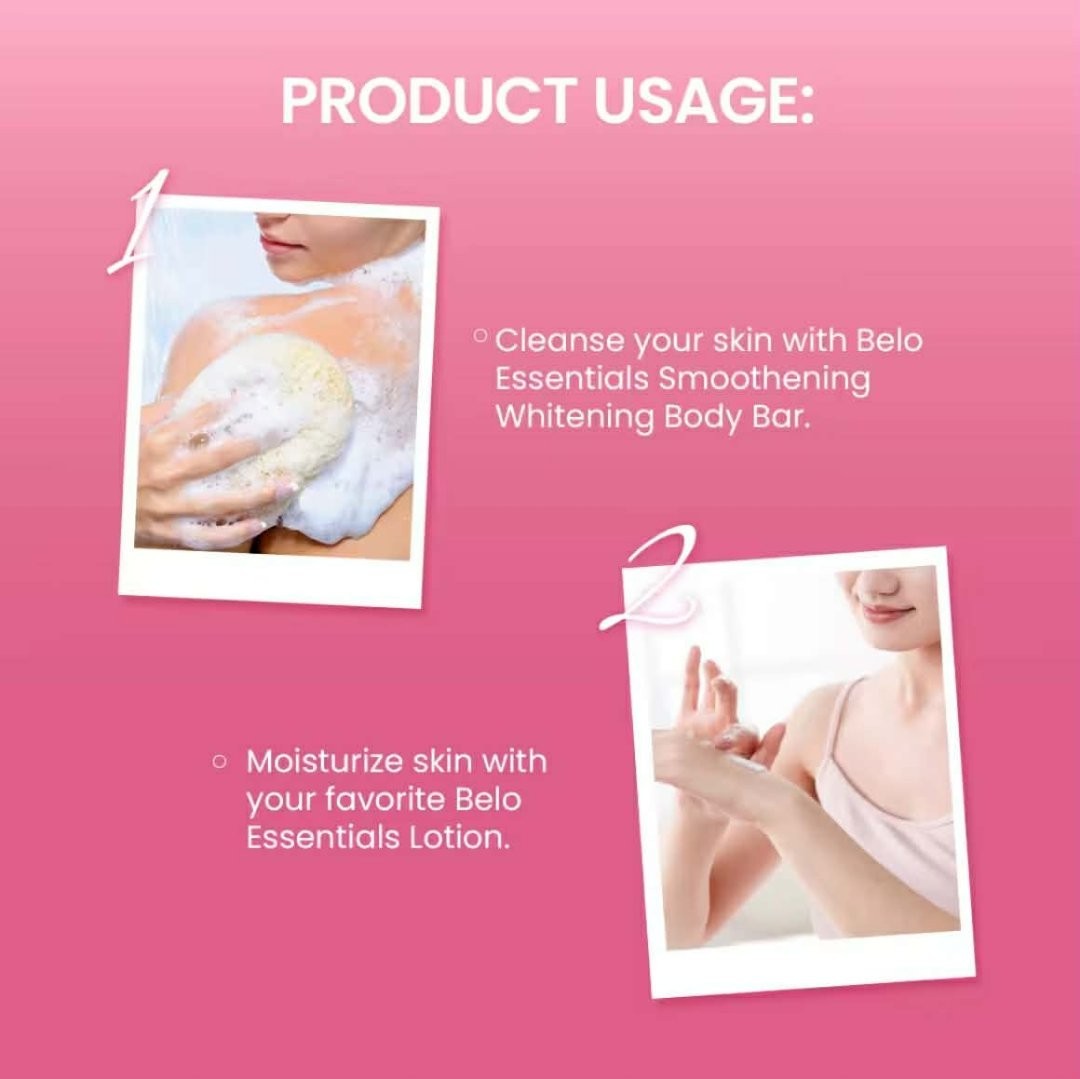 3-PC Belo Essentials Smoothening Whitening Body Bar 90g