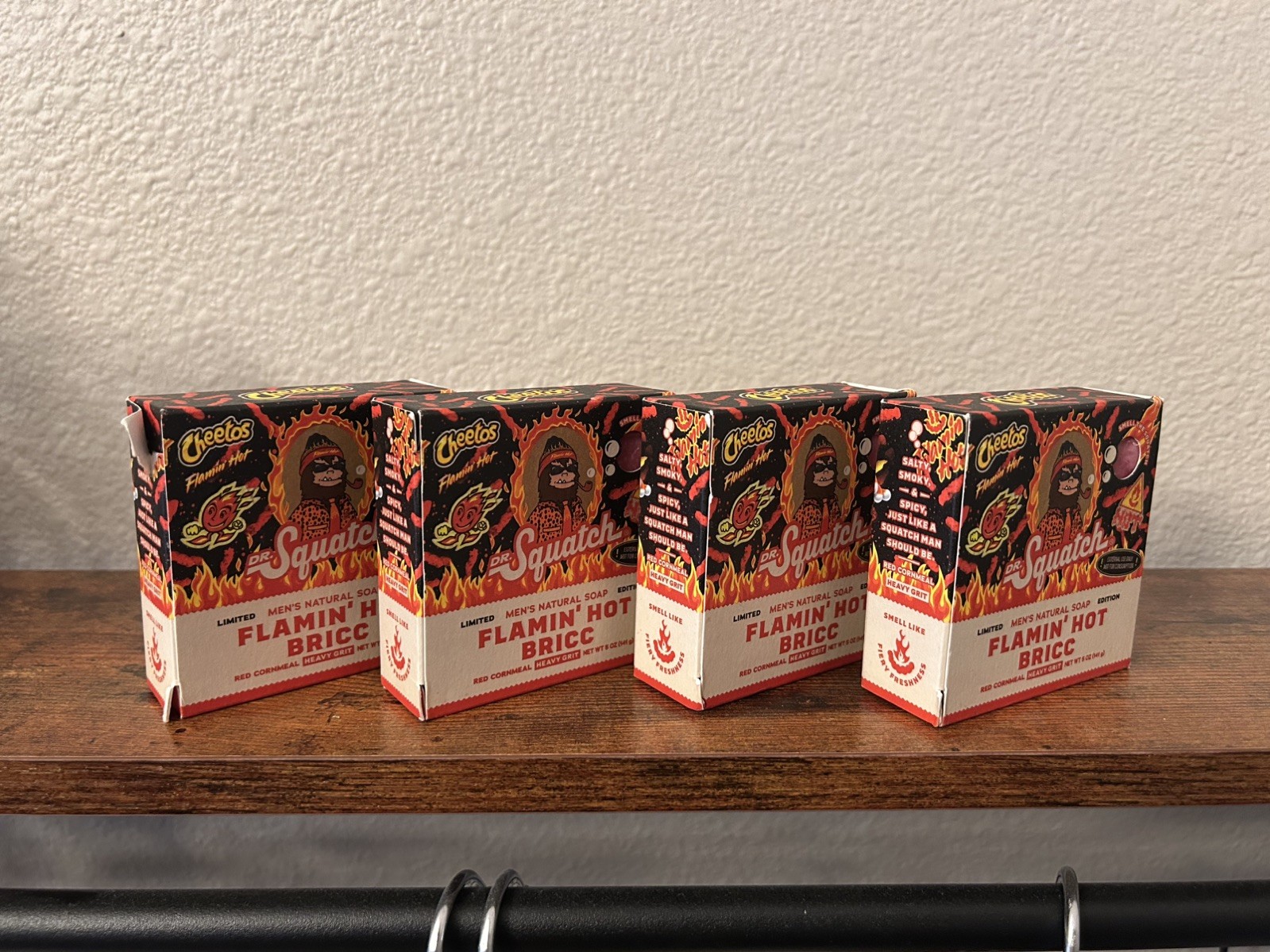 4pk Dr Squatch Flamin’ Hot Cheetos Bricc Limited Edition 4 Pack Discontinued