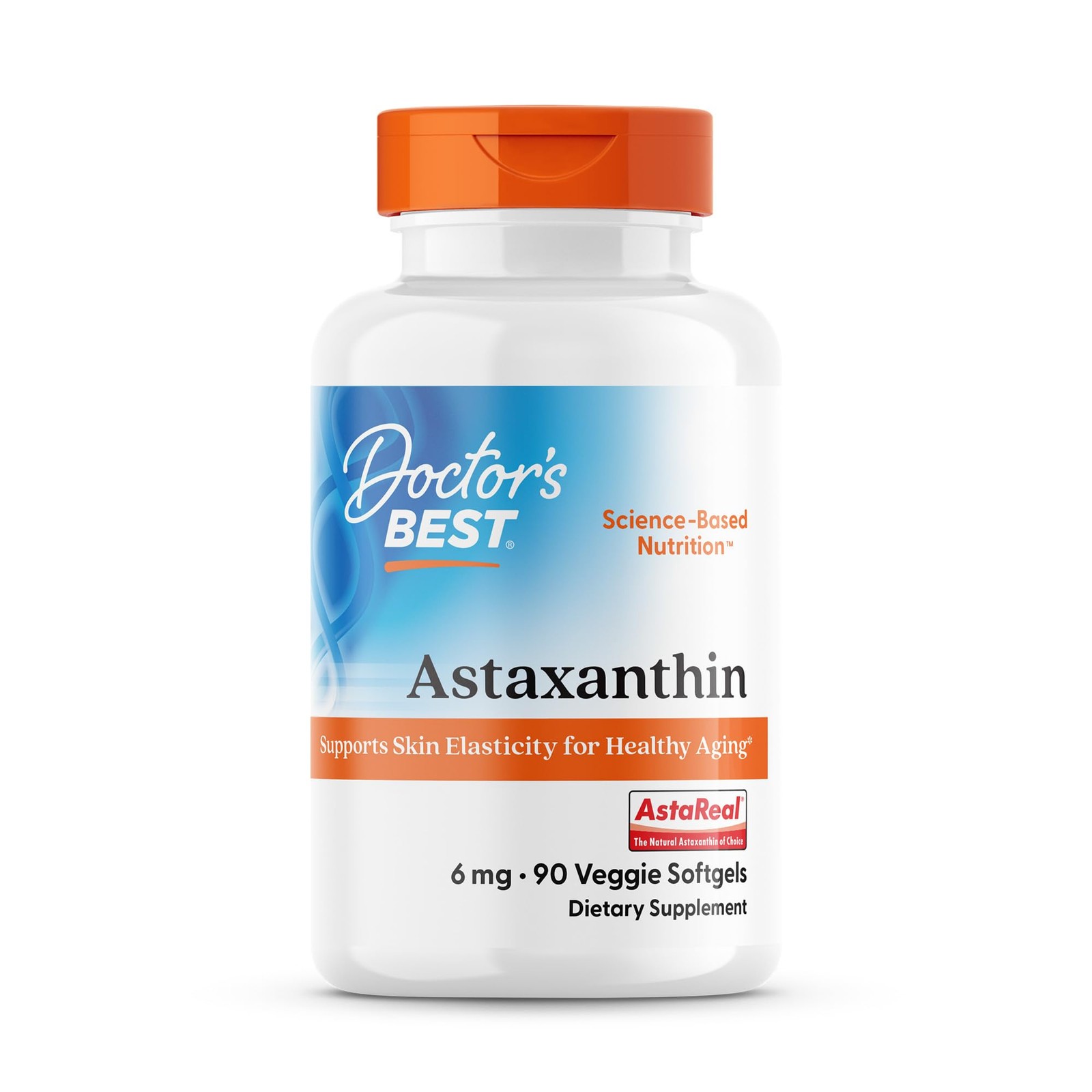 Doctor’s Best Astaxanthin Vegan Supplement 6 90 Count (Pack of 1), No Color