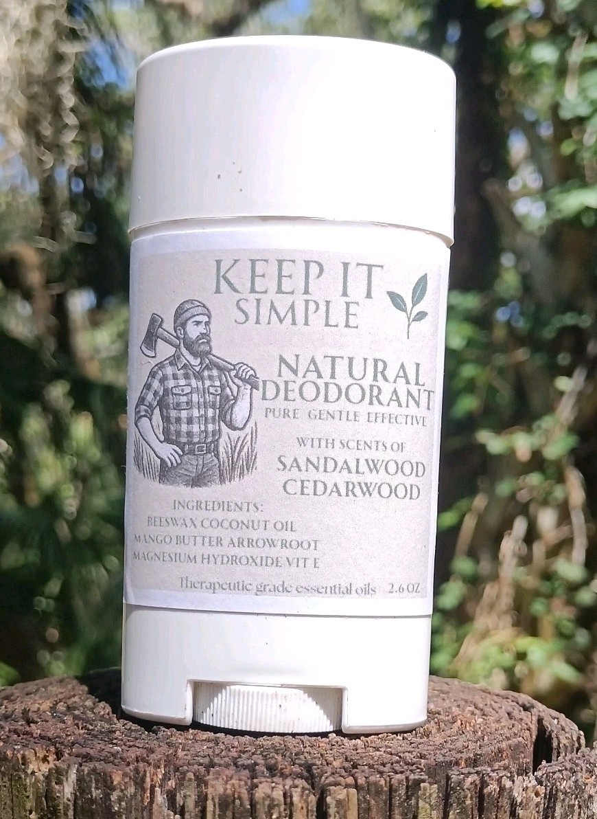 Men’s Natural Deodorant & Body Soap Sandalwood Cedarwood Postbiotic