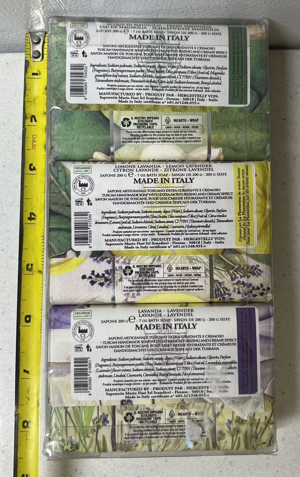 La Florentina – LAVENDER, LEMON LAVENDER, MAGNOLIA Soap Bar Set 3 x 7 oz
