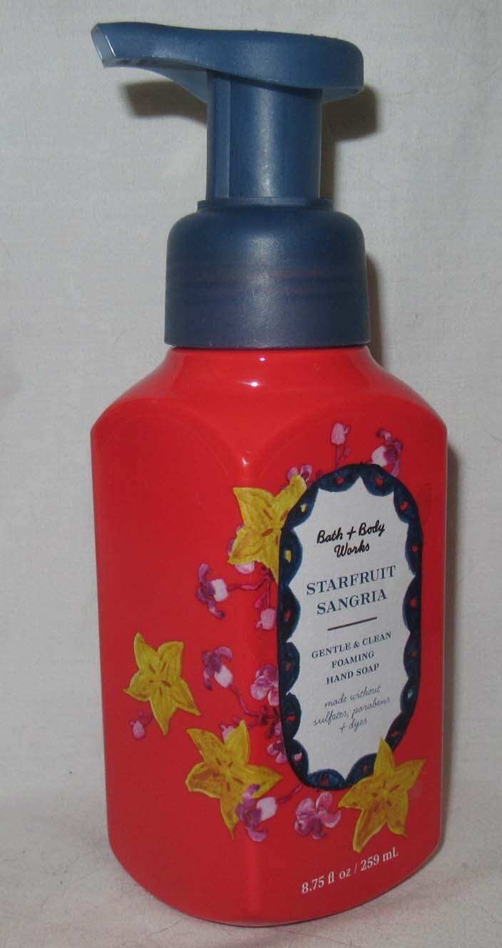 Bath & Body Works Gentle & Clean Foaming Hand Soap Set Lot 2 STARFRUIT SANGRIA