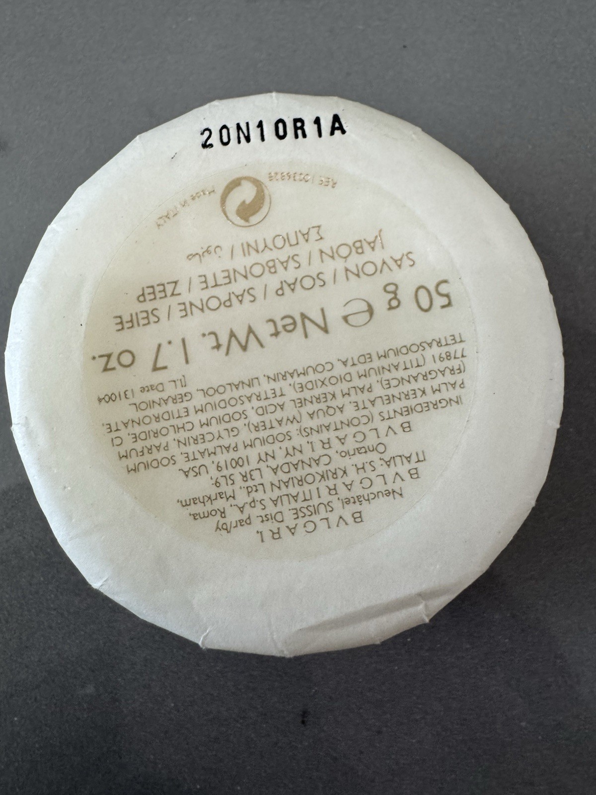 Bvlgari Au The Blanc White Tea Soap