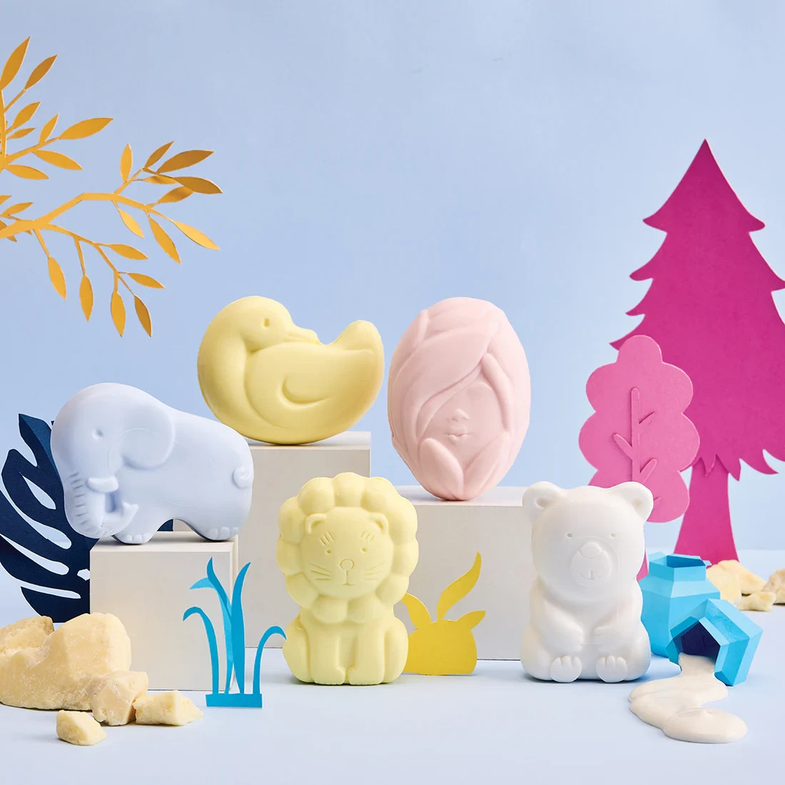 Softsens Pack of 5 Kids Soap With Animal Shape | Baby Love This Soap