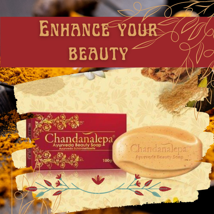 Ayurvedic Beauty Soap Herbal Ceylon Chandanalepa Body Face 100g Pimple Care
