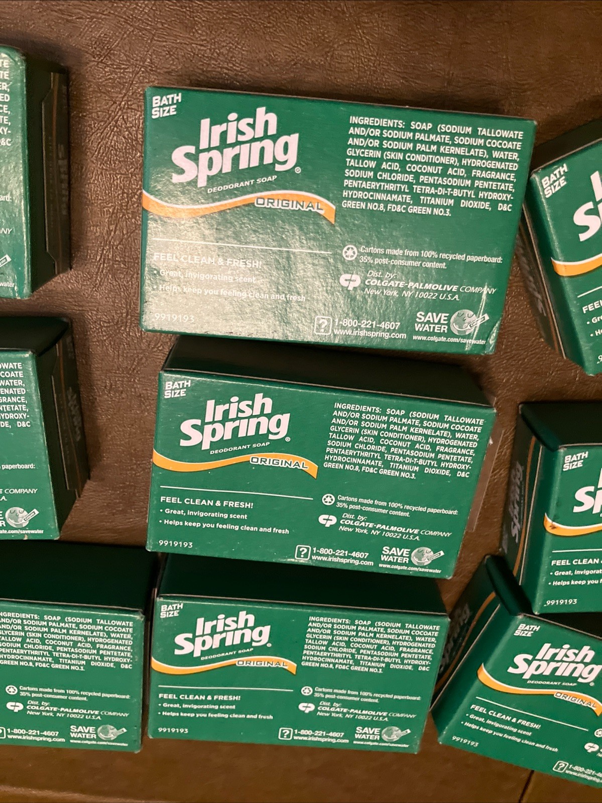 Irish Spring Original Deodorant Bar Soap, No Flax Discontinued, Lot Of 9