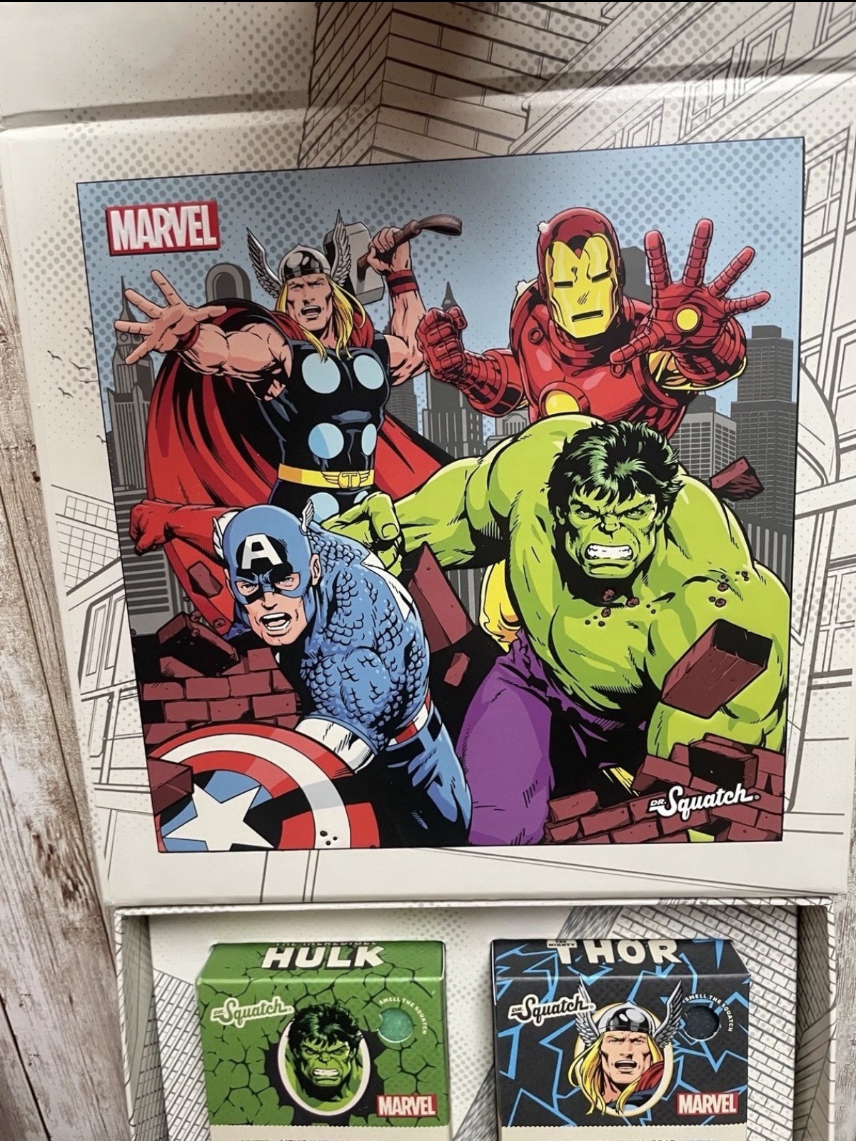 Dr. Squatch x Marvel Limited Edition Soap Set Hulk Thor Iron Man Captain America