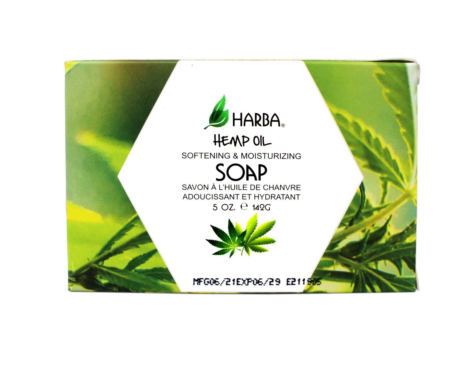 Harba Bath Soap Hemp Oil, Softening & Moisturizing, 5 OZ (142g) – 3 Pack