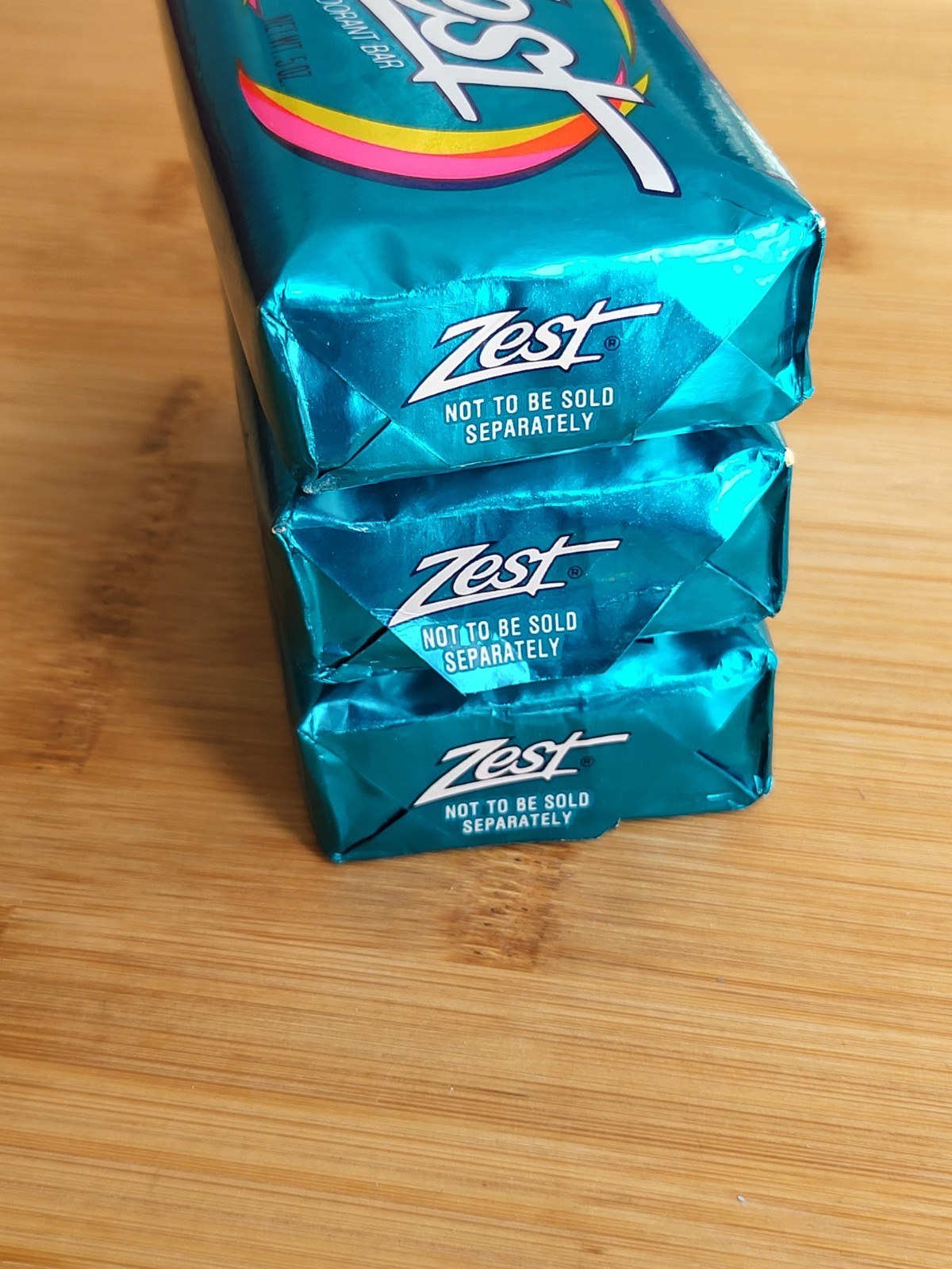 Vintage NOS Zest Deodorant Bar Soap 3 Pack 5oz Each 1988 Procter Gamble