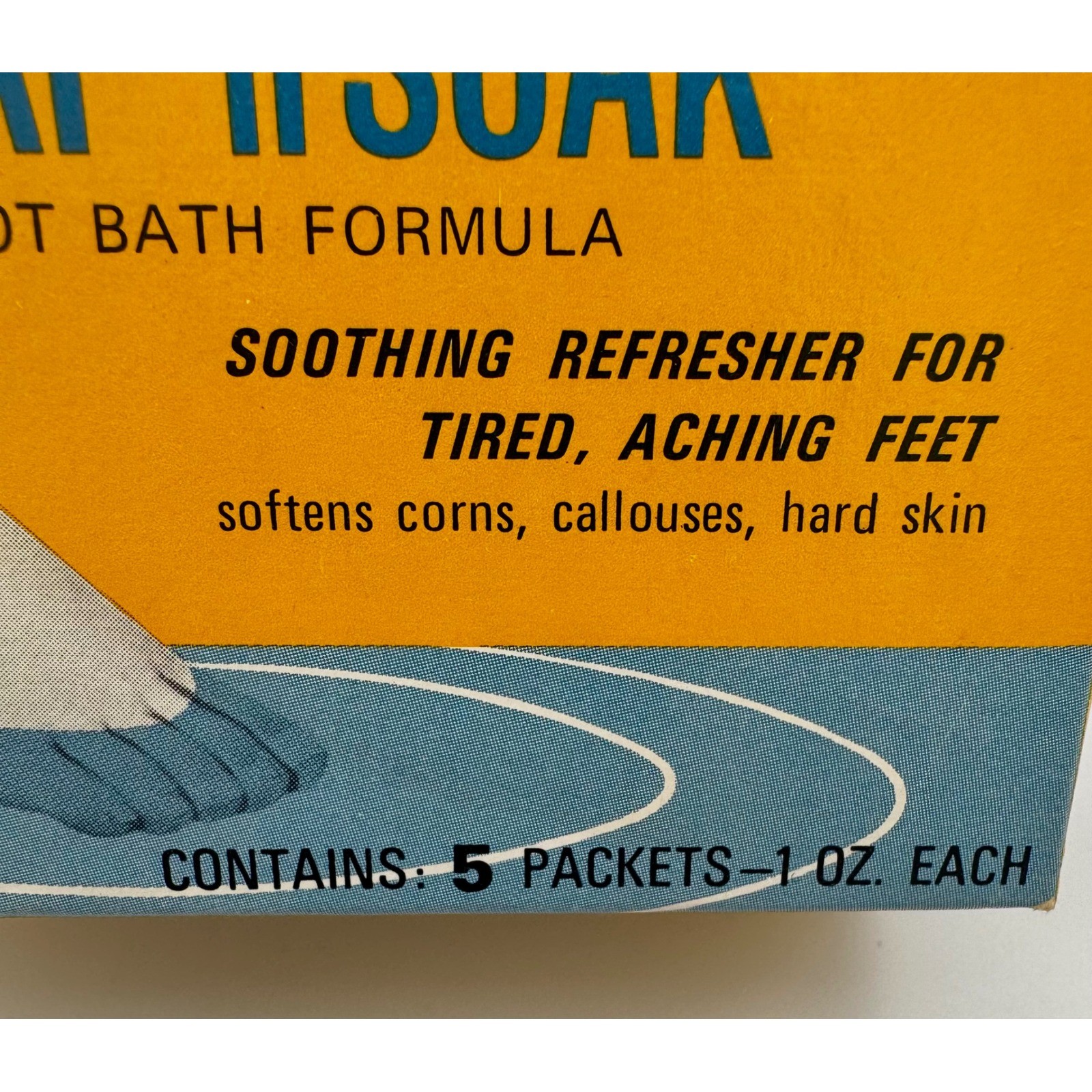 Vtg Dr Scholl’s Soap ‘n Soak Foot Bath Formula 5 Packets New Old Stock 1970s