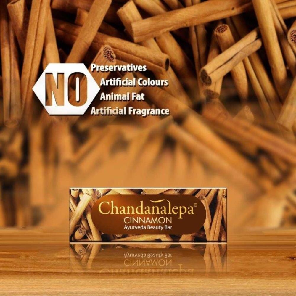 Chandanalepa Cinnamon Ayurveda Beauty Bar Skincare Natural with Pure Fragrant