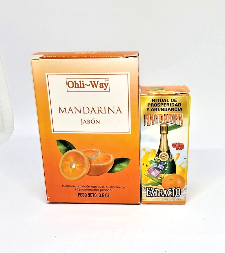 MANDARINA JABON Y EXTRACTO ATRAE BUENA SUERTE FORTUNA DINERO PROSPERIDAD