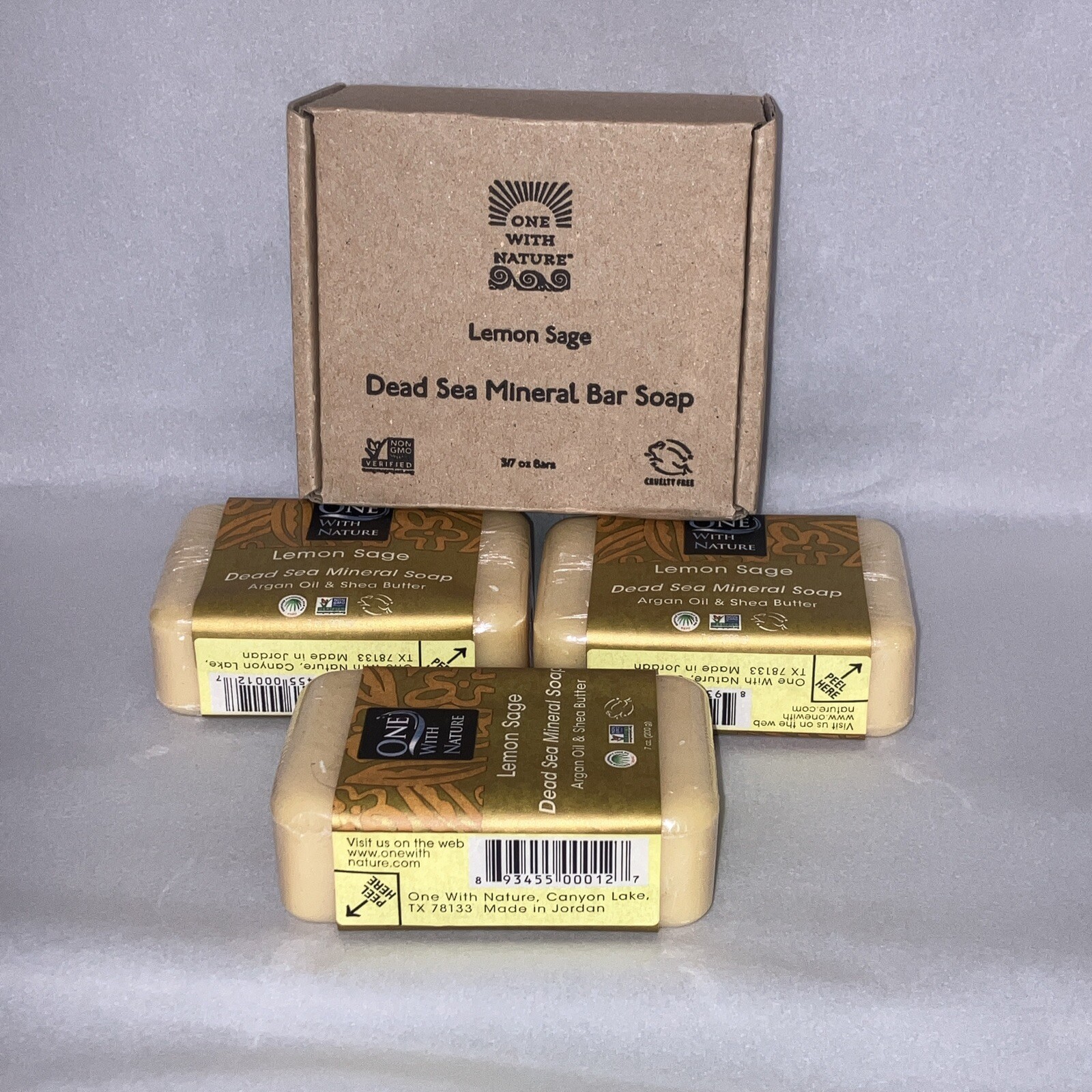 One With Nature Soap Bar Lemon Sage 7oz (Pack of 3)