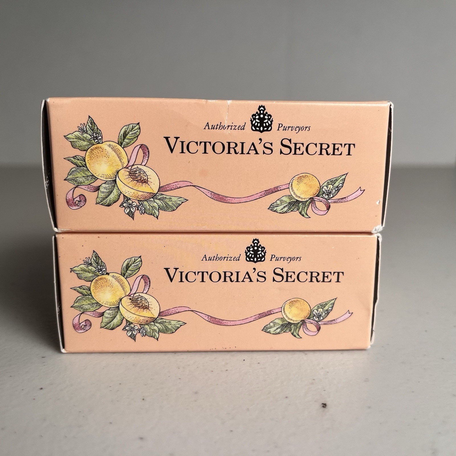 Vintage Victorias Secret Soap Apricot Glycerin Bar 4.4 oz Germany HTF 1988 Lot