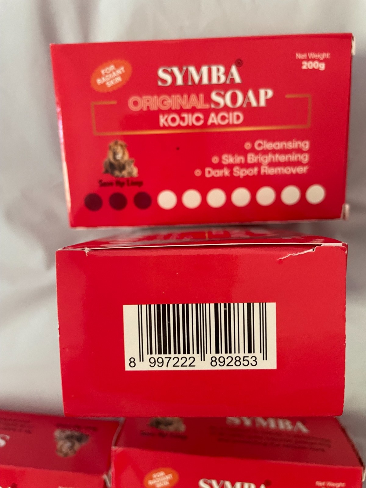 Symba Kojic Acid Soap Original Skin Brightening Bars 3 Pack 200g Each Dark Spot