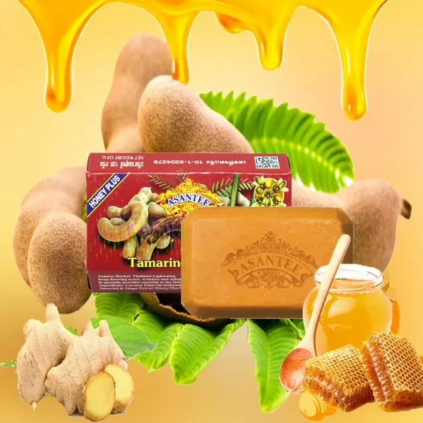 Asantee Tamarind Ginger Honey Herbal Soap Skin Brightening 6 Bars 125 grams