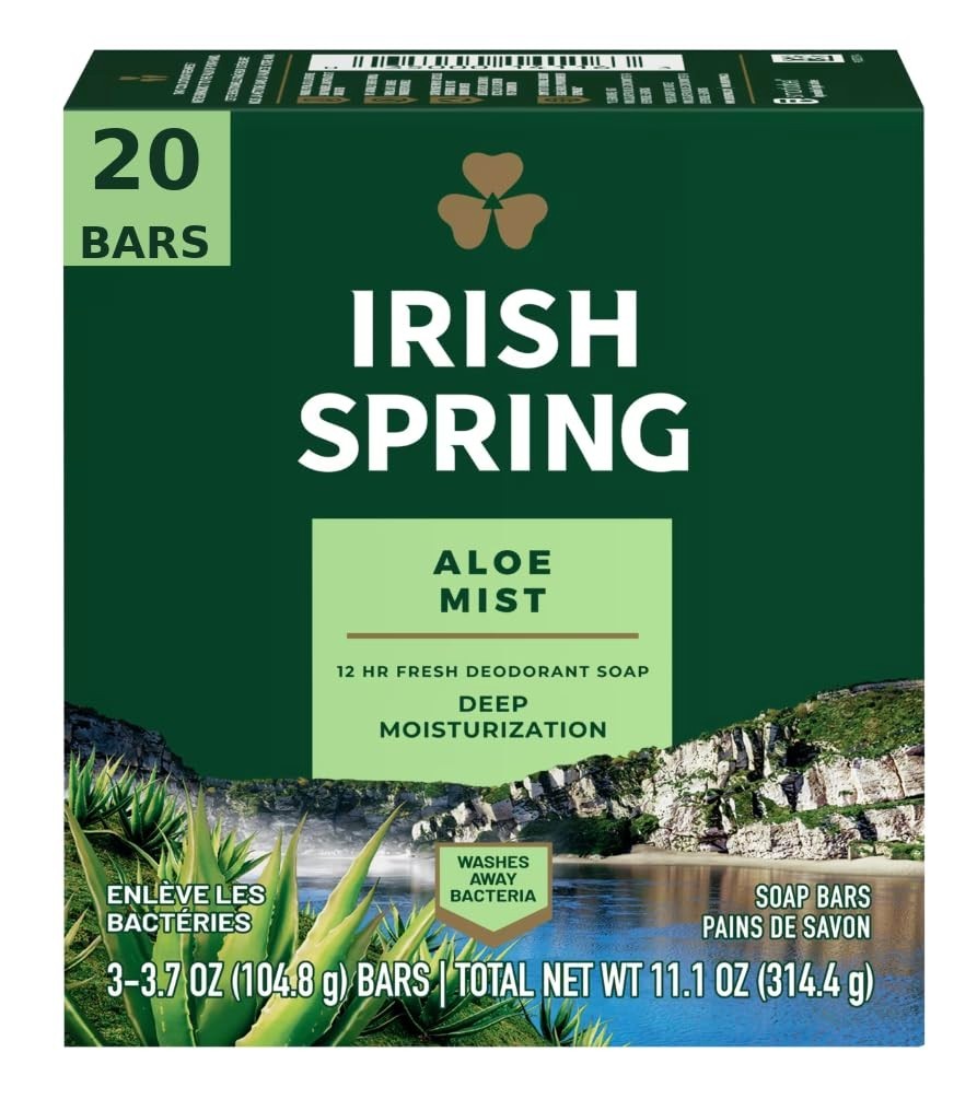 Aloe Vera Bar Soap – 3.75 Oz, Pack of 20 – Moisturizing & Refreshing Cleanser
