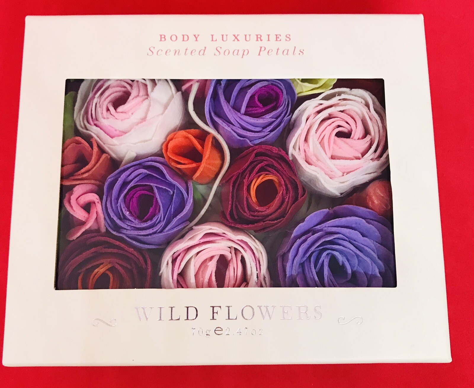 Body Luxuries Scented Bath Soap Petals Rose & Wild Flowers 2.47oz 70g NEW